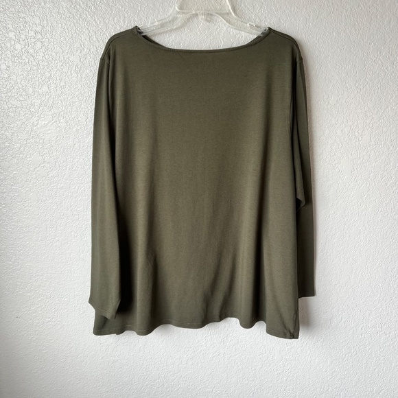 J. Jill Soft Cotton Modal Blend Twisted Hem Pullover Blouse - Picture 2 of 8